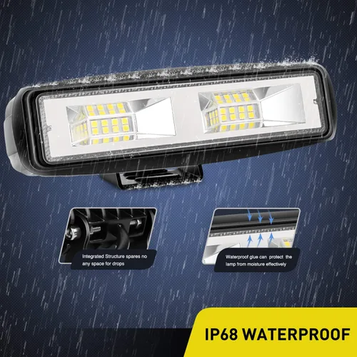 Miniatura 4 de Nilight Focos LED Laterales 2PCS 6.5 Pulgadas 60W Haz de Inundación y Concentrado Combo Barra de Luz Luces Antiniebla de Conducción Iluminación