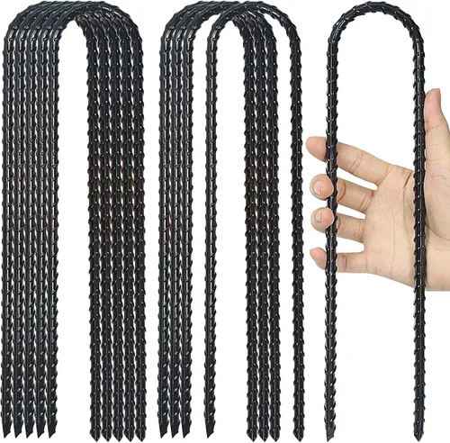 Estacas de viento resistentes de 12 pulgadas en forma de U para barra de refuerzo para seguridad de trampolín, juego de columpio, campamento,