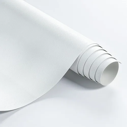 Homease - Papel tapiz sólido de color blanco de 24 x 196 pulgadas, papel adhesivo decorativo de color blanco mate para despegar y pegar, papel de