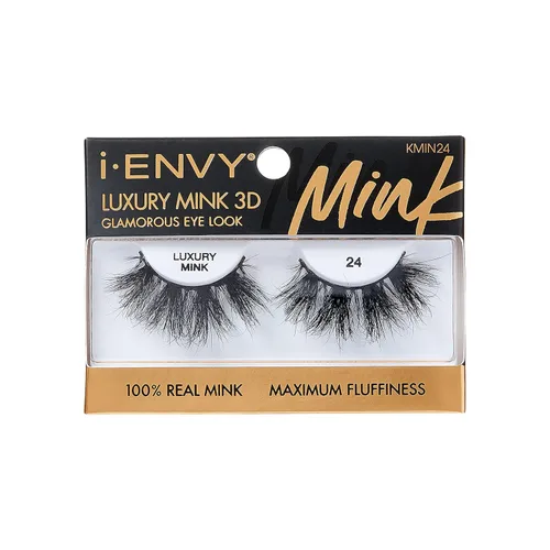 Miniatura 25 de i-ENVY - Pestañas postizas de lujo de la colección de visón, pestañas 100% de visón real, aspecto glamuroso, máxima esponjosidad, ángulo