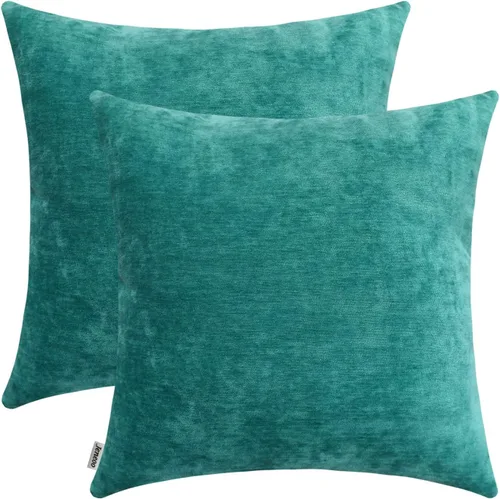 Miniatura 52 de Jeneoo - Fundas de almohada decorativas rojas brillantes de chenilla suave, fundas de cojín cómodas y sólidas para sofá de sala de estar