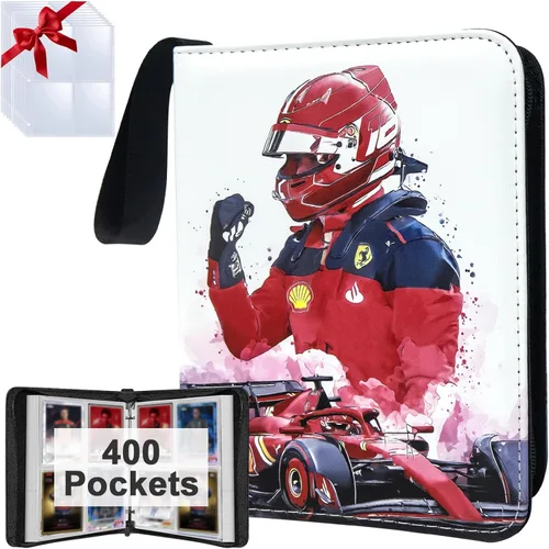 Miniatura 12 de Carpeta de tarjetas de fútbol de 400 bolsillos para tarjetas de fútbol 2025 2026, bolsa de almacenamiento portátil impermeable con fundas extraíbles