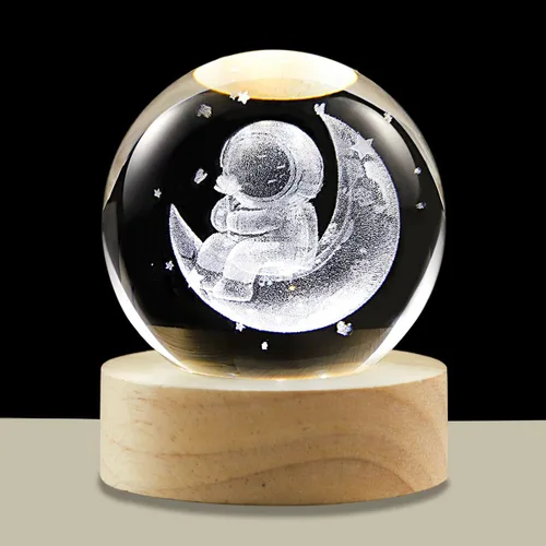 Miniatura 12 de Bola de cristal 3D de la Vía Láctea, luz nocturna multicolor, lámpara decorativa para ciencia, astronomía, espacio, regalos para novios, esposos