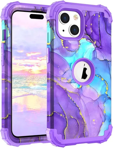 Miniatura 50 de Hocase Funda para iPhone SE 2022/2020, resistente a prueba de golpes, de plástico duro+goma de silicona, funda protectora híbrida para iPhone SE