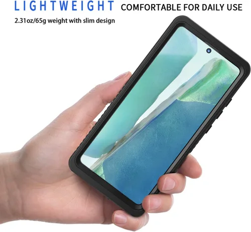 Miniatura 2 de Lanhiem Funda para Galaxy Note 20, Protector de Pantalla Integrado con Película para Huella Dactilar Funda Impermeable a Prueba de Polvo, Cubierta