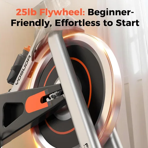 Miniatura 2 de YOSUDA Exercise Bike, Brake Pad Stationary Bike for Home with Exclusive App, Magnetic Indoor Cycling Bike with 300 lb Weight Capacity, Low Noise