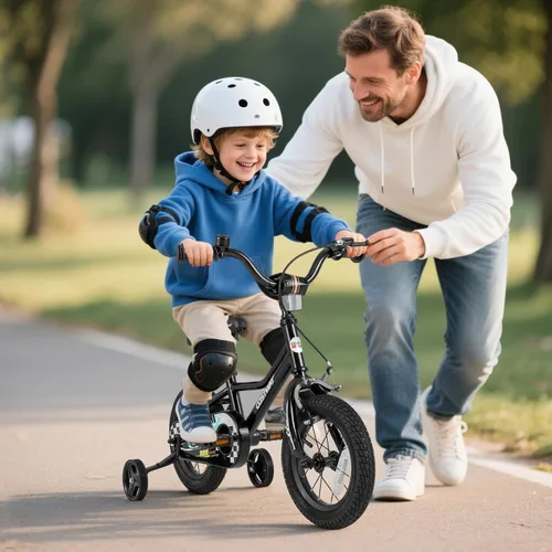 Miniatura 2 de COSTWAY Bicicleta para niños de 12/14/16/18 pulgadas, bicicleta de entrenamiento para niños y niñas con ruedas de entrenamiento extraíbles