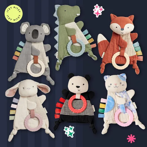 Miniatura 7 de Itzy Ritzy - Juguetes sensoriales de arruga Bitzy para bebés y niños pequeños — Incluye sonido de arruga, anillo de dentición suave trenzado