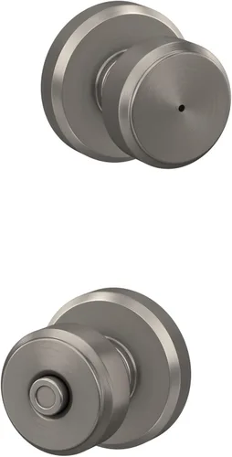 Miniatura 18 de SCHLAGE F51A BWE 622 - Pomo de puerta Bowery, cerradura de entrada con llave, color negro mate Mate negro