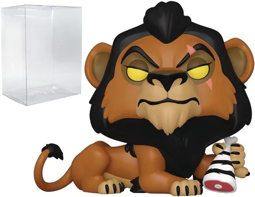 POP Disney Villains: The Lion King - Figura de vinilo Funko de la serie especial de cicatrices con carne (paquete con funda protectora de caja