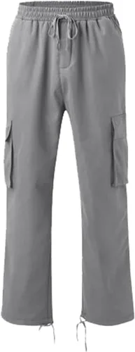 Miniatura 2 de Pantalones cargo de cintura elástica para hombre, casuales, de pierna recta, cómodos, de moda, con múltiples bolsillos, pantalones de trabajo