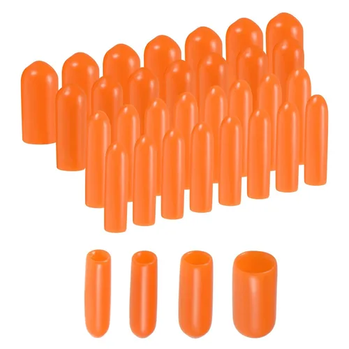 Miniatura 10 de uxcell 40 tapas redondas de goma de 3/32" 1/8" 5/32" 1/4" cubierta de vinilo negro tornillo protectores surtido