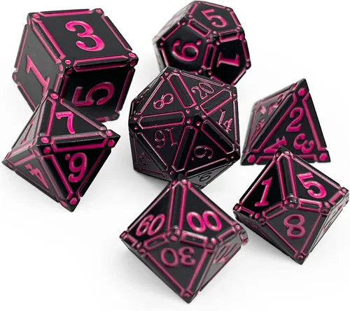 Miniatura 4 de Norse Foundry Ironworks - Juego de dados de metal - Animate Dead - Juego de 7 piezas premium para aventuras de D&D y RPG - Construcción de aleación
