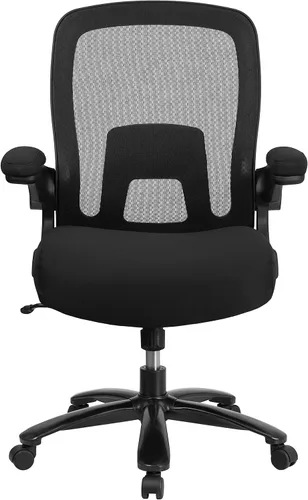 Miniatura 15 de Flash Furniture Silla giratoria grande y alta para oficina y juegos con soporte lumbar y espalda, silla de oficina ergonómica de malla con Tela