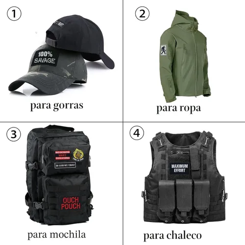 Miniatura 5 de 12 parches tácticos divertidos al azar con moral, bordado completo, parches militares con lazo y gancho para gorras, mochilas, chalecos, arnés