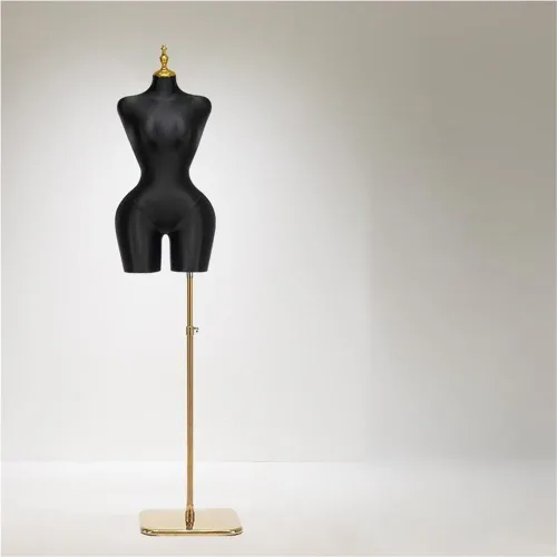 Maniquí femenino grande con soporte ajustable de cuerpo completo, torso de forma de vestido para tienda de ropa al por menor y exhibición de