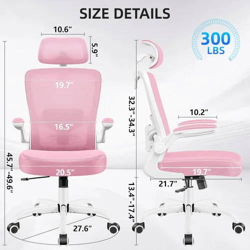 Miniatura 3 de FelixKing Silla de oficina, silla de escritorio con soporte lumbar ajustable, silla ergonómica para computadora con respaldo alto y reposabrazos