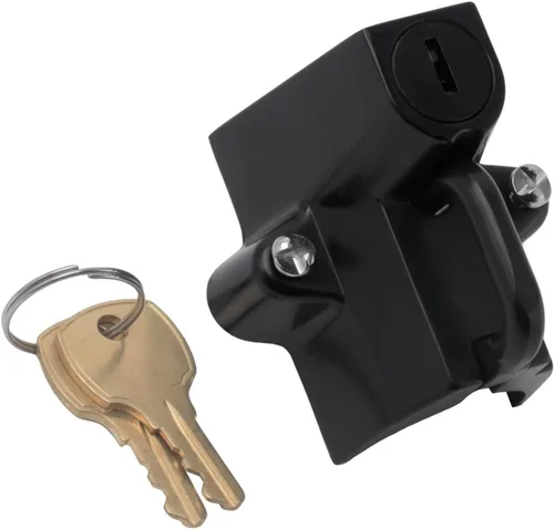 Miniatura 8 de Kit de bloqueo de seguridad para casco de motocicleta para tubos de 7/8" a 1 1/4" de diámetro para Harley Chrome (negro)