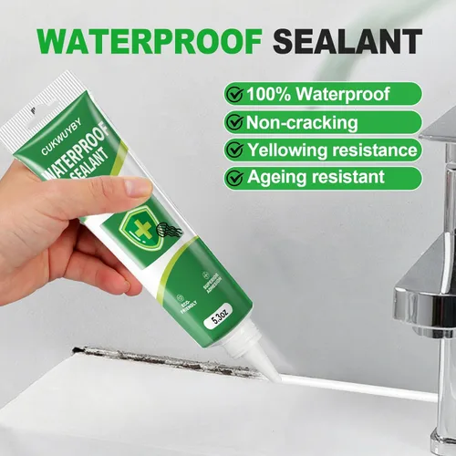 Miniatura 3 de Calafateo de silicona de 15.9 onzas (paquete de 3 unidades de 5.3 onzas), sellador de silicona impermeable para cocina, baño, adherencia más fuerte