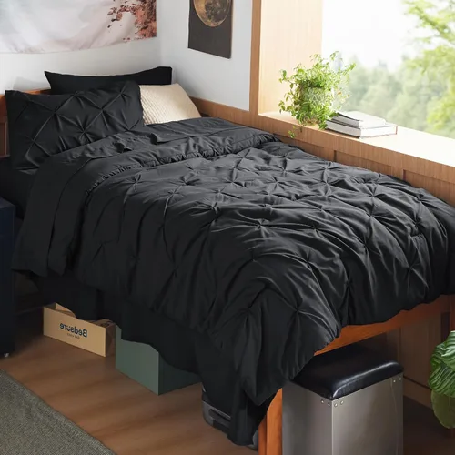 Miniatura 29 de Bedsure - Juego de edredón tamaño matrimonial verde azulado - Juego de ropa de cama tamaño matrimonial en una bolsa de 7 piezas, juego de cama 14