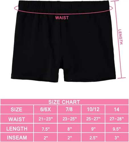 Miniatura 5 de Chloe B Pantalones cortos populares para niñas de algodón elástico paquete de 4 6-14