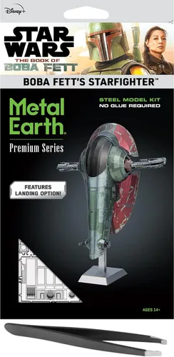 Metal Earth Serie Premium Star Wars Boba Fett Starfighter 3D Kit de modelo de metal con pinzas Fascinaciones