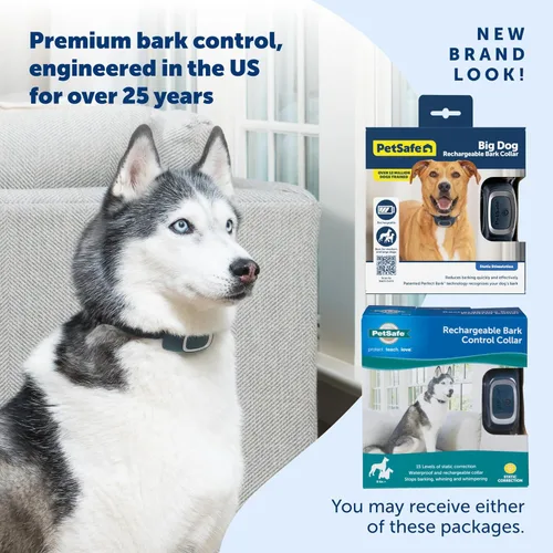 Miniatura 2 de PetSafe Collar antiladridos recargable, 15 niveles de corrección estática de ajuste automático, recargable, resistente al agua, reduce los ladridos