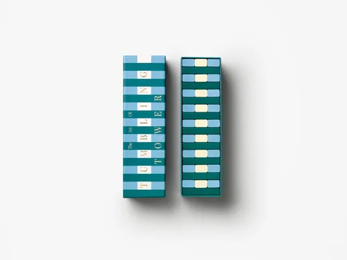 Miniatura 2 de PrintWorks Play – Torre de rodar, elegante juego de apilamiento de bloques de madera para adultos en diseño decorativo listo para exhibir