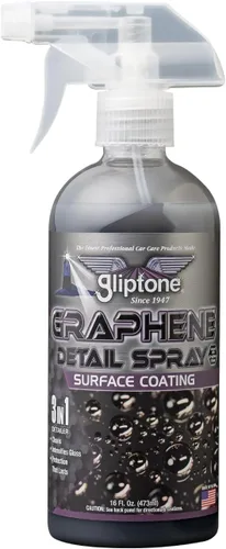 Gliptone Spray de detalle de grafeno, revestimiento de óxido de grafeno súper hidrofóbico, acabado brillante extremo y liso, protección duradera de
