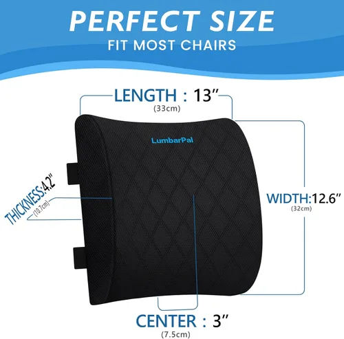 Miniatura 2 de LumbarPal Almohada de Soporte Lumbar para Respaldo de Silla de Oficina Almohada Lumbar para Automóvil, Gaming, Silla de Oficina - Mejora la Postura