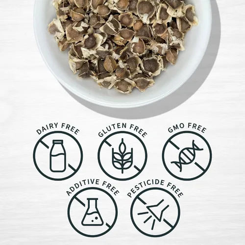Miniatura 3 de Evergreen Herbs - Recetas de alimentos usados en polvo de semillas de moringa, 4 oz.