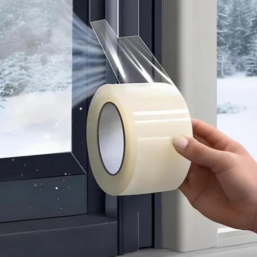 Miniatura 9 de Dstorelhp Cinta de sellado transparente para ventana, 2 pulgadas x 262 pies, cinta de sellado de aislamiento de ventana transparente, sin residuos