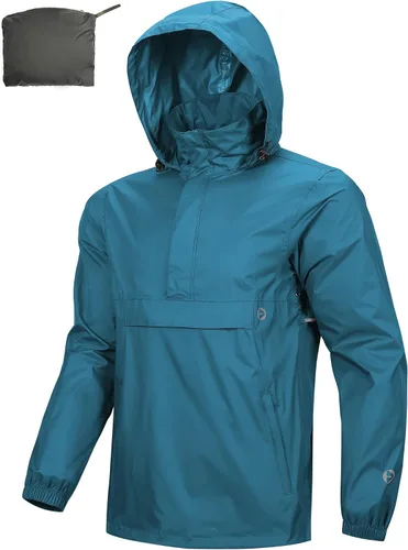 Miniatura 28 de Outdoor Ventures Chaqueta de lluvia para hombre, impermeable, ligera, plegable, para senderismo, golf, correr