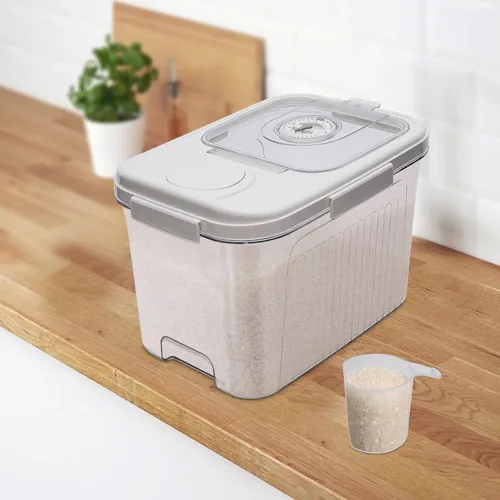 Miniatura 3 de Recipientes de alimentos de plástico con tapa y temporizador, contenedores de almacenamiento de alimentos herméticos para cocina, con taza medidora