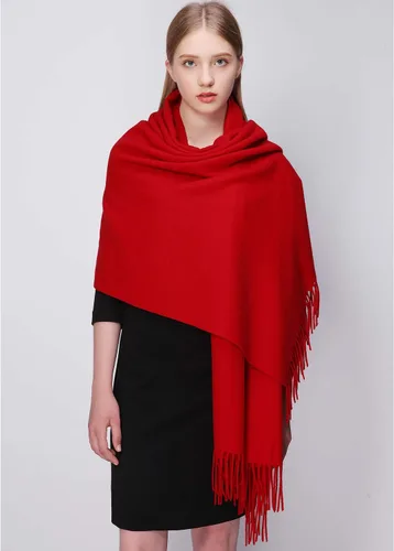 Miniatura 9 de RIIQIICHY Bufanda 100% de lana, chales y envolturas de pashmina para mujer, cachemira cálida para invierno, bufandas suaves más gruesas