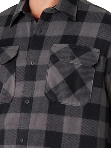 Miniatura 3 de Wrangler Authentics - Camisa de vellón pesado, de manga larga, para hombre