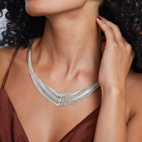 Miniatura 4 de Ross-Simons Italian Sterling Silver Graduated Cleopatra Necklace