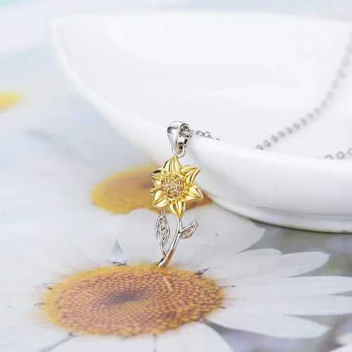 Miniatura 7 de Tarsus Collar de girasol hipoalergénico, regalos de joyería para mejores amigas, mujeres, adolescentes y niñas, no conocido