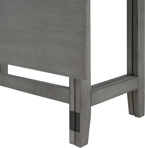 Miniatura 7 de Knocbel Mesa de comedor plegable rectangular para 2 a 4 personas, cocina de madera, comedor, bar, pub, bistró, muebles de espacio pequeño, altura