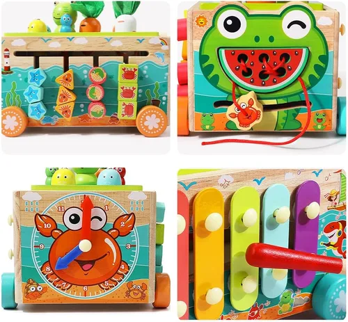 Miniatura 4 de JAUNTY Juguete Montessori de Madera para Niños Pequeños de 1 2 3 Años, Juguete Educativo STEM para Bebés Niños y Niñas de 18 Meses+, Aprendizaje