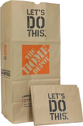 The Home Depot 49022-25PK - Bolsas de papel marrón resistentes para césped y basura para el hogar y el jardín, 30 galones (paquete de 25)