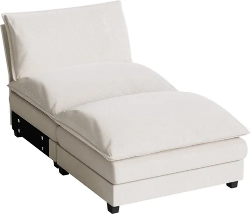 Miniatura 28 de Homall Sofá Seccional Modular de 80", Sofá Biplaza con Cojín de Doble Capa, Combinación DIY de Chenille Profundo Sofá Nube de 2 Asientos para Sala