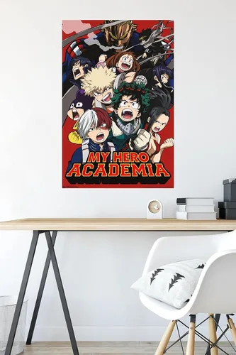 Miniatura 5 de My Hero Academia - Póster de pared Key Art 2, 22.37 x 34.00 pulgadas, paquete de póster y montaje