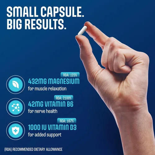 Miniatura 6 de MAGNOX® Suplemento de magnesio de alta absorción con vitaminas B6 y D3 para mujeres y hombres Apoyo para el sueño Una cápsula al día