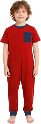 Miniatura 9 de easyforever Necesidades especiales Ropa adaptativa para niños Niños Mono de manga corta Anti-Strip Mono de pierna larga con cremallera en la espalda