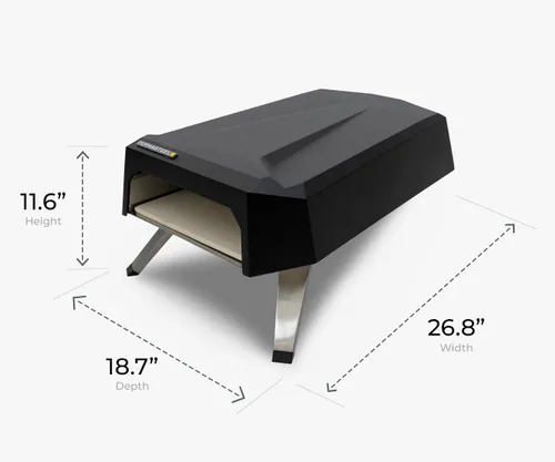 Miniatura 5 de Permasteel Horno de pizza de gas de 12 pulgadas con tapa, horno de pizza para exteriores, horno de pizza de gas portátil para exteriores