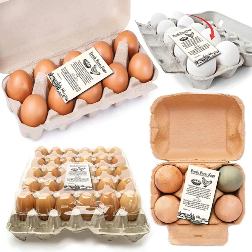 Miniatura 4 de 200 piezas - Etiquetas de tarjetas de instrucciones de cuidado de manejo de huevos frescos de granja 4, 6, 12, 15, 18, 30, 48, 50 cajas de cartón