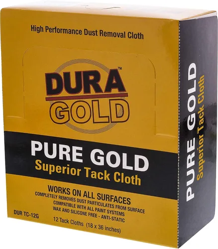 Miniatura 7 de Dura-Gold - Paño de tachuela superior de oro puro (paquete de 12), carpintería, pintura automotriz, pintura de autocuerpo, paños para pintores