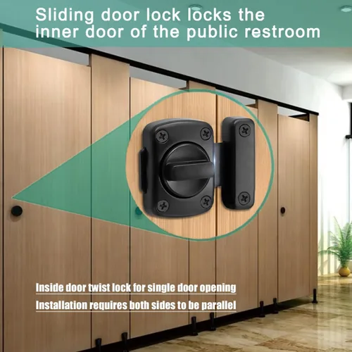 Miniatura 6 de Cerraduras de bloqueo de baño cerradura,Cerraduras de seguridad para puertas antipalanca desde el interior,Interruptor de 180 grados Cerradura
