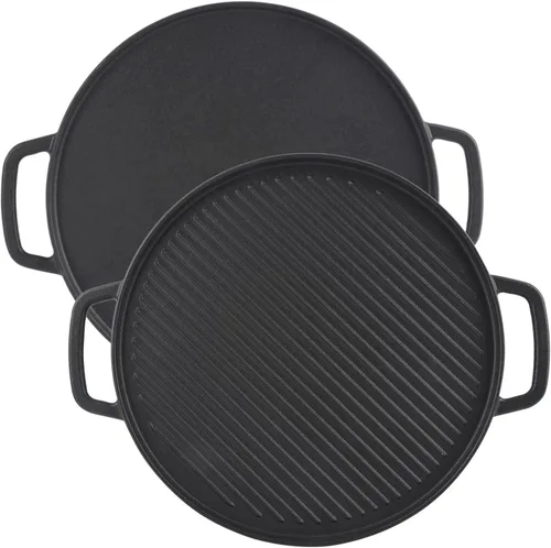 Miniatura 9 de GasSaf Plancha reversible de hierro fundido, sartén de doble cara perfecta para estufas y parrillas de gas, 10 x 10 pulgadas